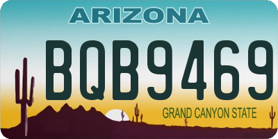 AZ license plate BQB9469