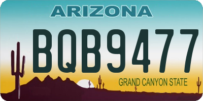 AZ license plate BQB9477