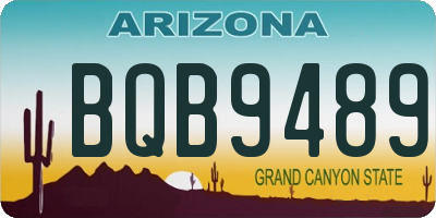 AZ license plate BQB9489