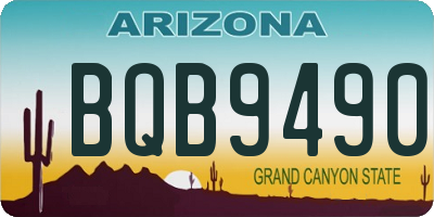 AZ license plate BQB9490