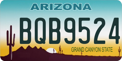 AZ license plate BQB9524