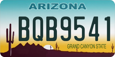 AZ license plate BQB9541
