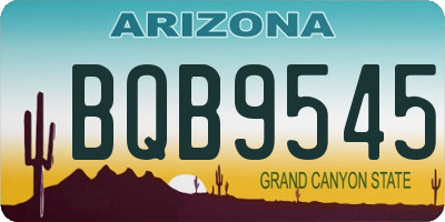 AZ license plate BQB9545