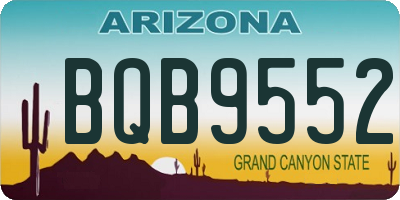 AZ license plate BQB9552