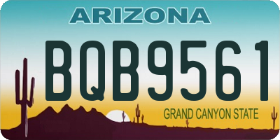 AZ license plate BQB9561