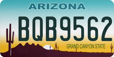 AZ license plate BQB9562