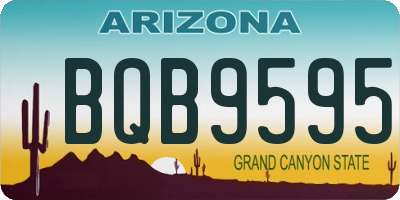 AZ license plate BQB9595