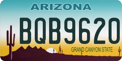 AZ license plate BQB9620