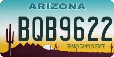 AZ license plate BQB9622
