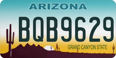 AZ license plate BQB9629