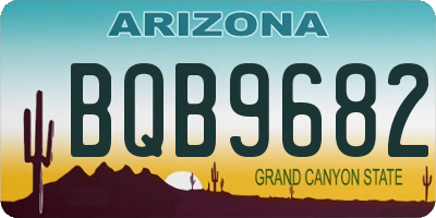 AZ license plate BQB9682