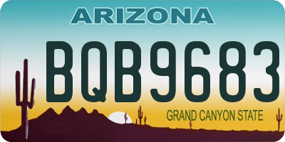 AZ license plate BQB9683