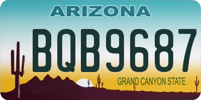 AZ license plate BQB9687