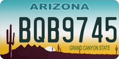 AZ license plate BQB9745