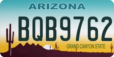 AZ license plate BQB9762