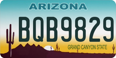 AZ license plate BQB9829