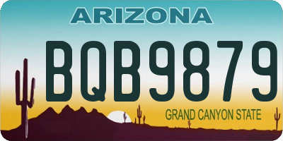 AZ license plate BQB9879