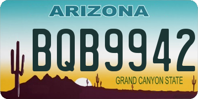 AZ license plate BQB9942
