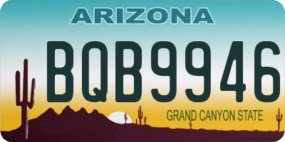 AZ license plate BQB9946