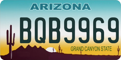 AZ license plate BQB9969