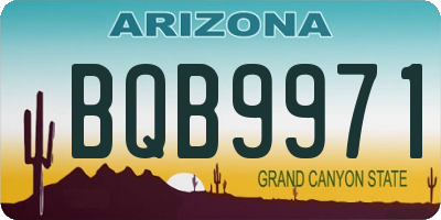 AZ license plate BQB9971