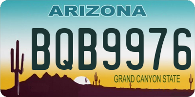 AZ license plate BQB9976