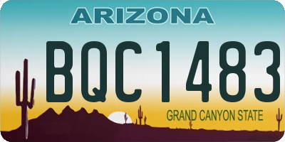 AZ license plate BQC1483