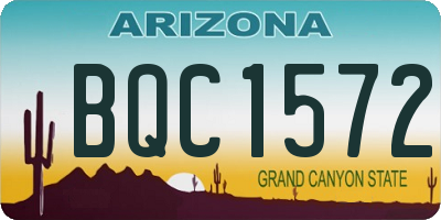 AZ license plate BQC1572