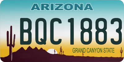AZ license plate BQC1883