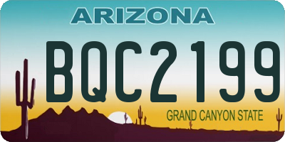 AZ license plate BQC2199