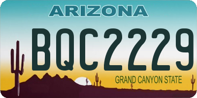 AZ license plate BQC2229