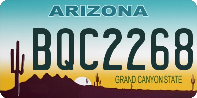 AZ license plate BQC2268