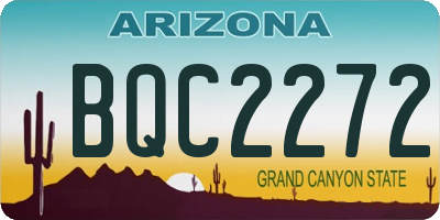 AZ license plate BQC2272