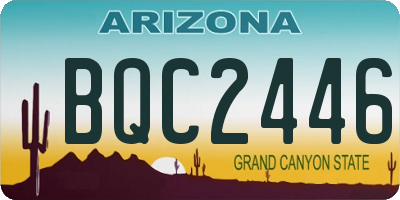 AZ license plate BQC2446