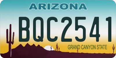 AZ license plate BQC2541