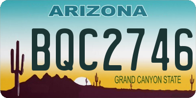 AZ license plate BQC2746