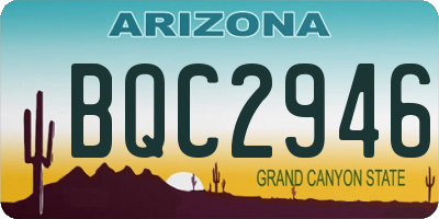 AZ license plate BQC2946