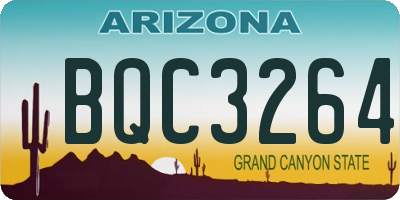 AZ license plate BQC3264