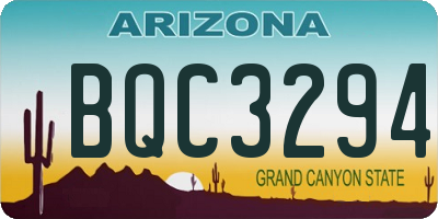 AZ license plate BQC3294