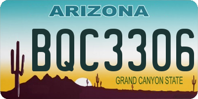 AZ license plate BQC3306