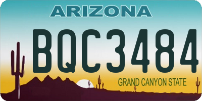AZ license plate BQC3484