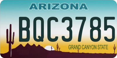 AZ license plate BQC3785