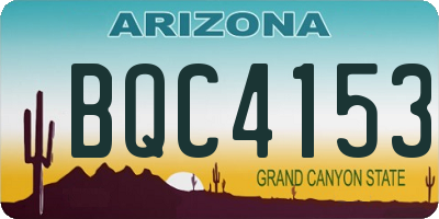 AZ license plate BQC4153