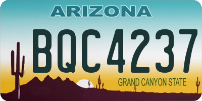 AZ license plate BQC4237