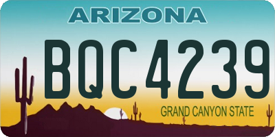 AZ license plate BQC4239