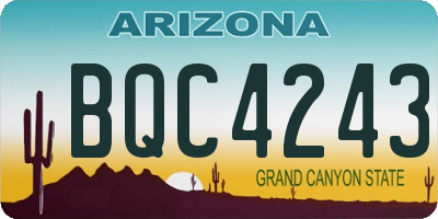 AZ license plate BQC4243