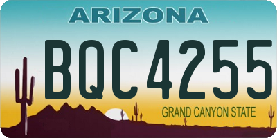 AZ license plate BQC4255