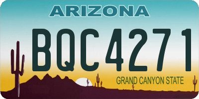AZ license plate BQC4271