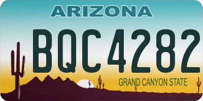 AZ license plate BQC4282