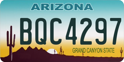AZ license plate BQC4297